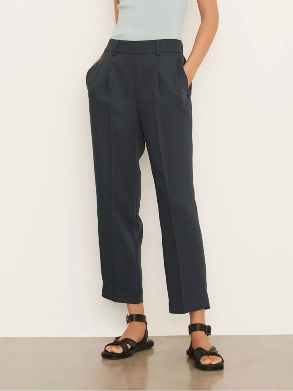 Vince Mid-Rise Tapered Pull-On Pant